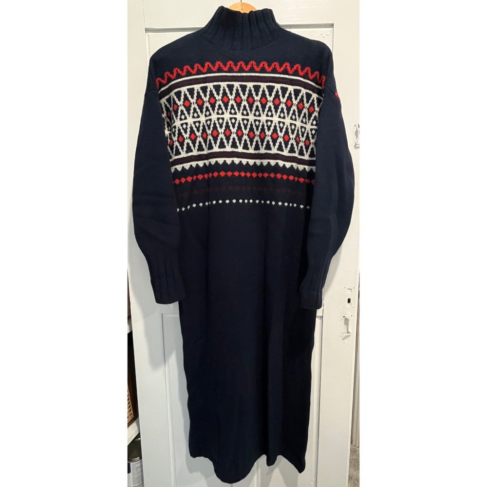 NWOT Sweaty Betty Mountain Wool Fairisle Midi Dress